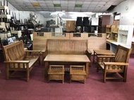 非凡二手家具【全館自取價 】全新品 現代詩肯風全樟木實木1+2+3+大小茶几(附玻璃)*木製沙發*木椅*客廳桌*沙發