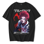 ผ้าฝ้าย แขนสั้น เสื้อยืด Blue Lock Anime T-Shirt - Itoshi Sae S-5XL