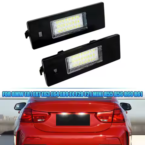 2pcs For BMW E81 E87 E63 E64 F20 F12 F13 Z4 E85 E86 E89 K48 F06 MINI R55 R55N R60 R61 LED Number Lic