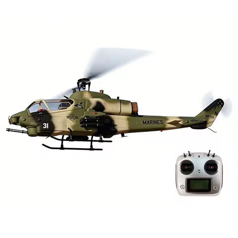 ROBAN 470 Class AH-1W 2.4G 6CH Super Cobra Navy 2 Blades Flybarless RC Helicopter RTF