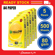IK Yellow : A4 Paper (80gsm) 5 Ream/box
