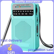 AM FM Pocket Radio Portable Radio Transistor Radio with Loudspeaker Green.fivepointsg