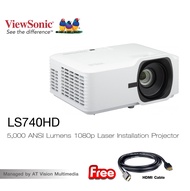 ViewSonic LS740HD 5000 Lumens Full HD 1080P Laser Projector with 1.3x Optical Zoom, H/V Keystrone, 3