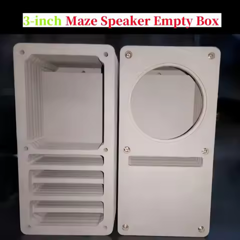 3-inch Maze Speaker Empty Box,Full Range Speaker Box,DIY Speaker Housing, Car/Home Woofer Box,2Piece