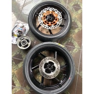 Rim cb150r old pnp ninja r ninja ss ninja rr old/new dics 300mm pirelli Diablo crossa 2nd Tire set (Color Can)