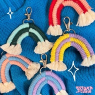 Macrame rainbow keychain 🌈 Handmade with ❤️