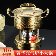 Stainless Steel Small Hot Pot316Single Person Self-Service One-Pot One Person Portable Special Pot A