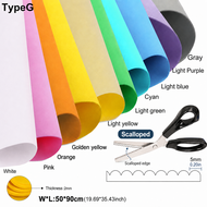 7-10 Color EVA Foam Sheets (50x50cm/50x90cm) Scalloped & Serrated Scissors Set 1mm/2mm Thick Craft F