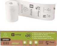 Exacompta SumUp - Ref. 40762E - Box of 20 Thermal Rolls for Credit Card 57x30mm, 1 Thermal ply 55g/m
