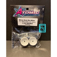 Atomic 1/28 Mini RC Car White Disk Rim - Wide (2.0* offset) - AWD034