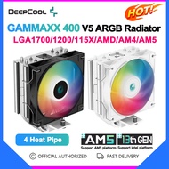 DEEPCOOL GAMMAXX 400 AG400 V5 ARGB 4ท่อความร้อนเคสพัดลมพัดลมระบายความร้อน CPU PWM Intel พัดลมหม้อน้ำระบายความร้อนอากาศ LGA1700 115X 1200 AMD AM4 AM5