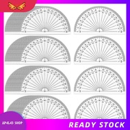 [ap4l43.] 100 Pack Plastic Protractors Bulk Set for Angle Measurement, 4 Inches, Clear 180 Degrees