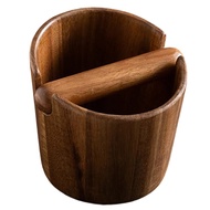 Knock the Slag Bucket Coffee Grounds Knock Box Ground Coffee Container Solid Wood Knocking Tank