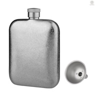 Titanium Flask with Funnel Ultra-Light Portable Wine Flask Health Selection Whiskey Flask for Men Sc