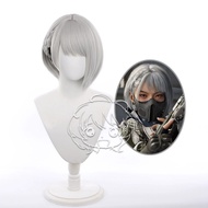 Short Silver-Gray Hair Wig for Delta Force Hack Claw Mai Xiaowen for Anime Cosplay Game Wig
