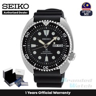 [Official Warranty] Seiko SRPE93K1 Men's Prospex Turtle Automatic Diver's 200M Black Dial Silicone Watch