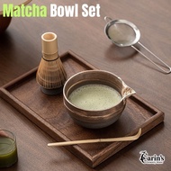 Japanese Matcha Bowl Set Traditional Matcha Gift Set Bamboo Matcha Whisk Ceramic Matcha Bowl Set