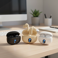 D56 Wireless Earphones TWS Bluetooth Intelligent Noise Cancelling LED Display Touch Control HiFi Bas