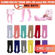 BSD Colorful Leggings Baby Girl Stockings Long Pants Open Legs Plain Pattern