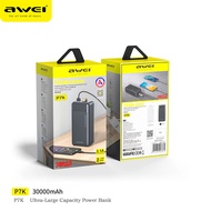 Awei P7K High Capacity Powerbank 30000mAh Remax RPP-167 with 2 USB and 3 input (Mirco, Type C and Ip)(no charging cable)