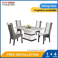 Mincho Marble Dining Set/ Marble Dining Table/ Meja Makan 6 Kerusi/ Meja Makan Marble/ Meja Makan Se