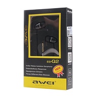 AWEI ES-Q2 Stainless Steel 3.5mm Headset In-Ear Stereo Music Vibrate Deep Bass 1.2m Earphones Earbud W/ Integrated Micro