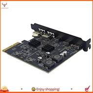 【pwlydc1g】PCI Express X4 to 3 Port Type C + 2 Port USB3.2 Gen2 10Gbps Adapter ASM3142 + VL822 Chip P
