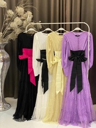 Dress Brukat obi import vivorie ready stock