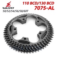 WUZEI Road Bike Chainwheel Folding 110/130 BCD Round Narrow Wide Sprockets 50/52/54/56/58/60T AL7075 Bicycle Chainring