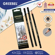GREEBEL Pencil Graphite Pencil 6B 1 Pcs (Unit) School Office Exam Writing Pencil 7018 Grade 6B
