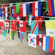 G2PLUS International Flags, 41 Feet 8.2'' x 5.5'' World Flags, 50 Countries Olympic Flag Pennant Ban