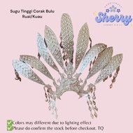 Headpiece Accessories Sugu Tinggi Corak Bulu Ruai Burung Kuau Borneomotive Ngepan Iban Kumang Sarawa