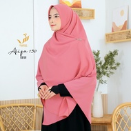 Alifa 150 | Jilbab Hijab Segi Empat Syari Panjang Lebar Jumbo Tebal Polos Murah Wolfis Premium