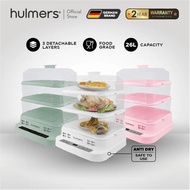 Hulmers - 3 Layers Electric Food Steamer with Detachable Tray and 26L Large Capacity, Electric Steam