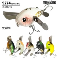 NEWIDEA Cicada Lure, 7g Weight Metal-Blade Design Cicada Fishing Lure, Micro Surface Double-Hook Str