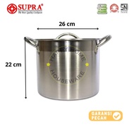 SUPRA STAINLESS STEEL PAN 26CM |STOCK POT 12QT