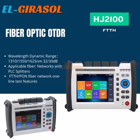 Fiber Optic OTDR HJ2100 Splitter OTDR Cable Tester Rj45 Network Odtr Fibera Optica Time Domain Refle