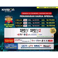 K-Vision Paket Spo Tv (Bonus Gibol &amp; Cling)