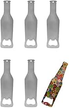 6 Pcs. Sublimation blanks Grey Steel Bottle Beer metal Opener 6 " X 1,5 " Heavy duty Stainless Steel