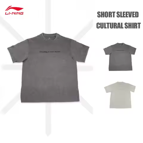 LI-NING Men's Wade Sports T-shirt Comfortable Casual Short Sleeve Culture Tee Tops AHSV815