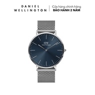 Đồng hồ Daniel Wellington dây lưới thép - DW00100628 40 mm Classic 40 Sterling S Arctic Mặt Xanh Dươ