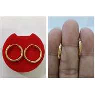 Gypsy earrings, genuine 925 silver, rose gold plated, At050