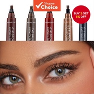 4 Points Eyebrow Pencil 4 Tip Liquid Brow Tattoo Pen Makeup Pen Waterproof Cosmetic EyeBrow Liner
