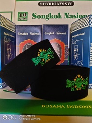 Songkok Hitam Bordir NU Non AC Songkok Nasional Songkok Santri