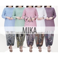 MIKA COTTON EYELET EMBROIDERY KURUNG LABUH BATIK SET BAJU RAYA 2024