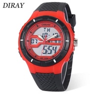 DIRAY DR - 333AD CHILDREN DUAL MOVT WATCH DATE DAY DISPLAY BACKLIGHT STOPWATCH