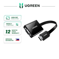 UGREEN 1080P HDMI to VGA + 3.5MM Audio port + Micro USB Converter for PC Laptop Ultrabook Raspberry Pi Macbook Roku Smart TV Box / HDMI Male to VGA Female Converter without Audio - PH