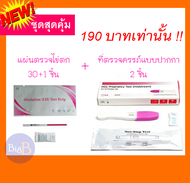 30x แผ่นทดสอบไข่ตก LH Ovulation test + ชุดตรวจตั้งครรภ์ แบบปากกา (แผ่นตรวจไข่ตกแบบจุ่ม + ชุดตรวจครรภ์แบบปากกา) เห็นชัดดูง่าย ราคาพิเศษสุดคุ้ม