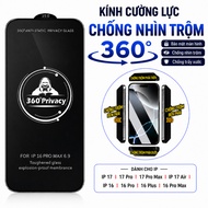 360 degree anti-peeping tempered glass for IP 17 17 Pro 17 Pro Max IP 17 Air IP 16 16 Pro 16 Plus 16