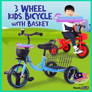 Offer 3 WHEEL KIDS BICYCLE WITH BASKET Lightweight Tricycle Children bike Kids Bike Basikal budak kanak 3 roda ada bakul